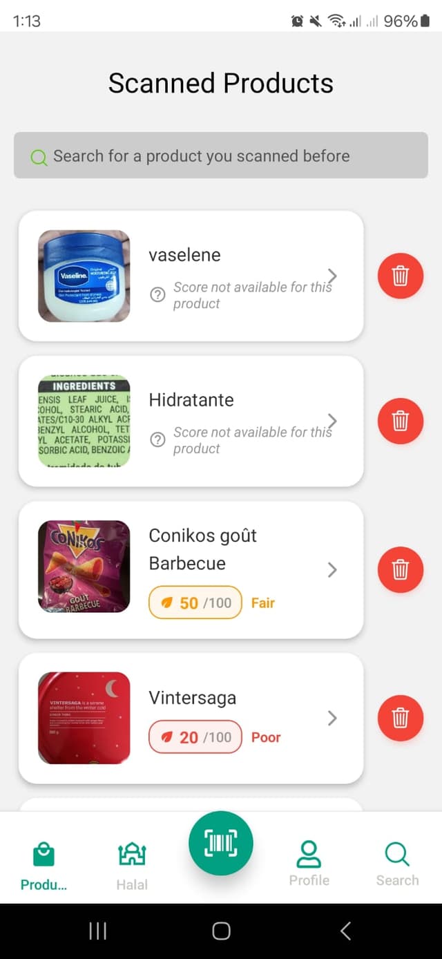 MyScan App - Results